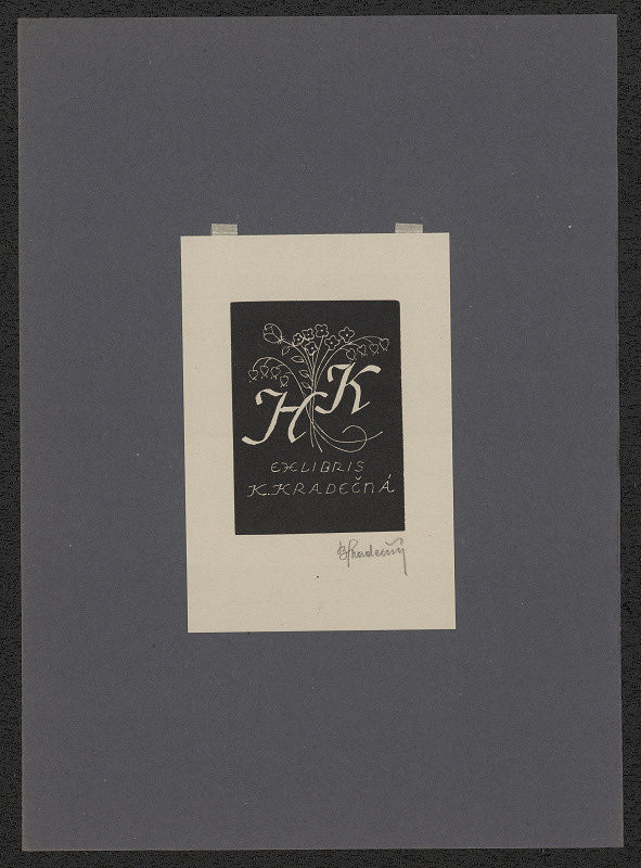 Bohumil Hradečný – Ex libris K. Hradečná 
