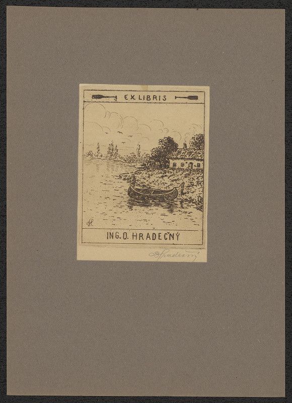 Bohumil Hradečný – Ex libris Ing. O. Hradečný 
