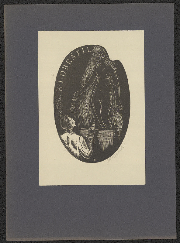 Antonín Chlebeček – Ex libris K. J. Obrátil 