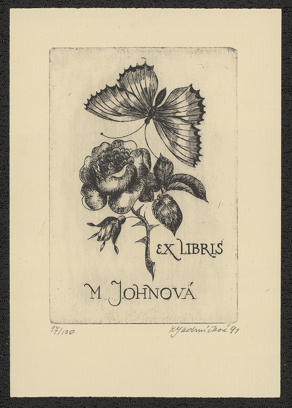 Květa Jadrníčková – Ex libris M. Johnová 
