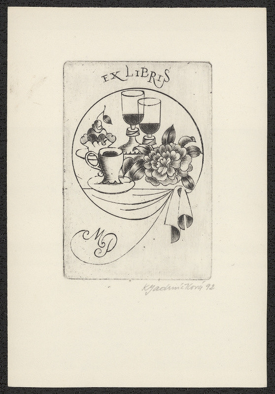 Květa Jadrníčková – Ex libris MP (Monika Pospíšilová) 