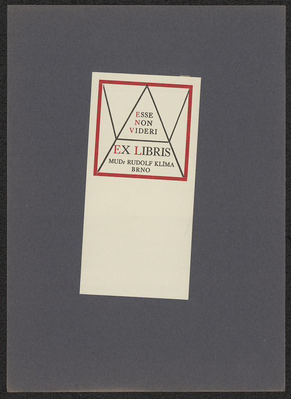 Antonín Jero – Ex libris MUDr. Rudolf Klíma Brno 