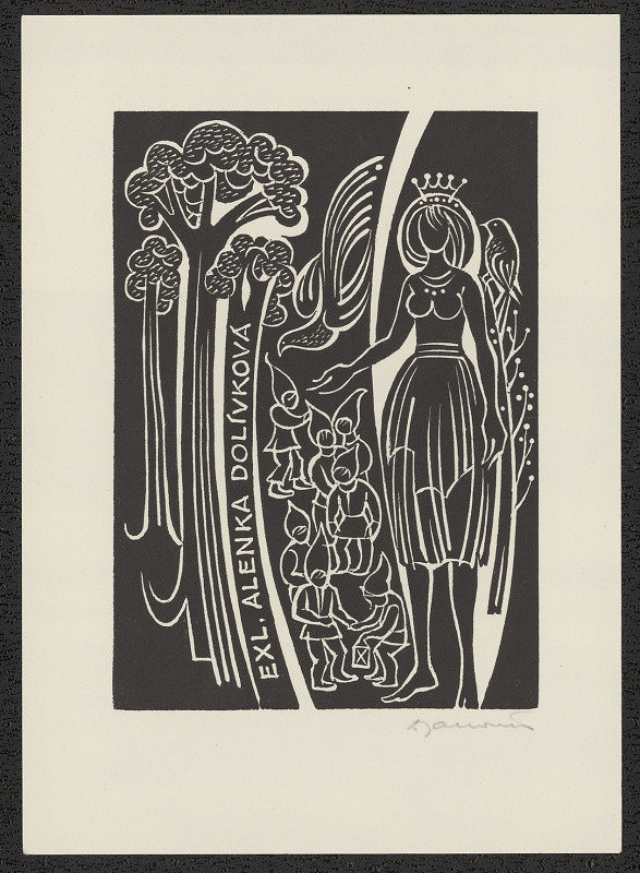 Dušan Janoušek – Ex Libris Alenka Dolívková 