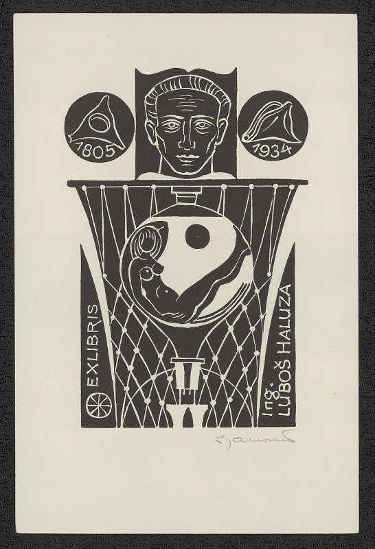 Dušan Janoušek – Ex Libris Ing. Luboš Haluza 