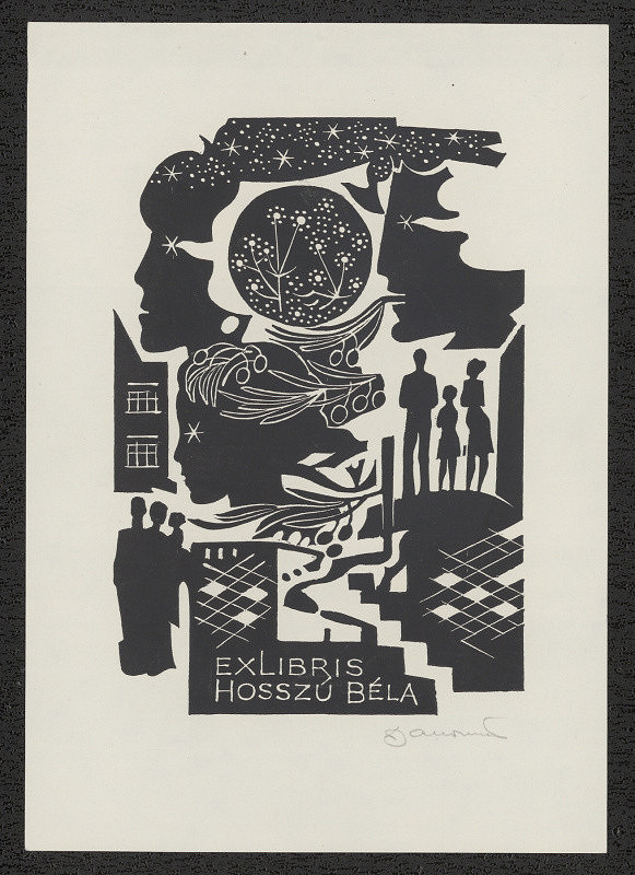 Dušan Janoušek – Ex Libris Hosszú Béla 