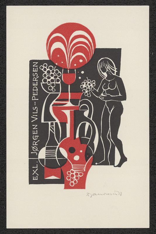 Dušan Janoušek – Ex Libris Jorgen Vils-Pedersen 