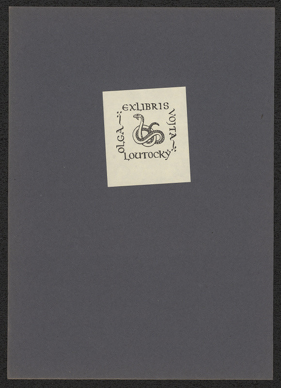 Jiří Jaška – Exlibris Olga - Vojta Loutocký 