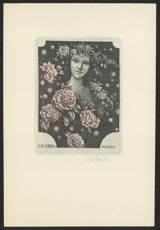 Josef Kábrt – Exlibris Majka (Marie Rumlarová) 