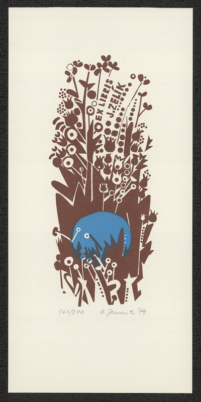 Arna (Arnoštka) Juračková – Ex libris J. Zelík. in Arna Juračková - Studánky. Soubor pěti exlibris Jaroslava Zelíka. 