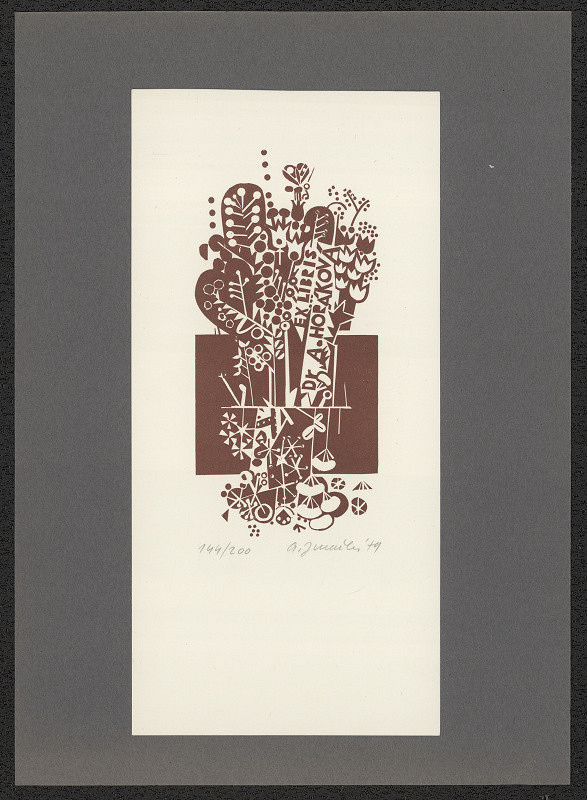 Arna (Arnoštka) Juračková – Exlibris Dr. A. Horáková 