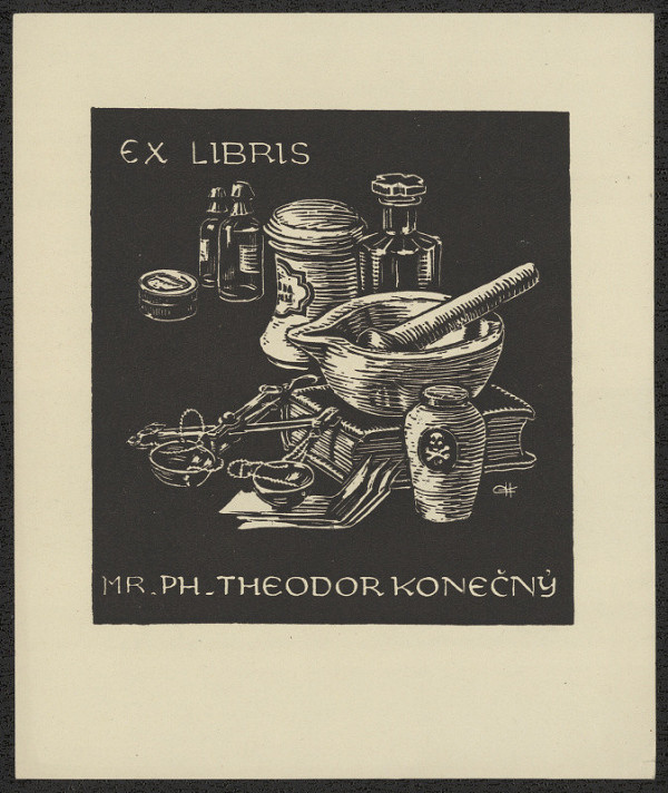 Antonín Kameník – Exlibris Mr.Ph.Theodor Konečný 