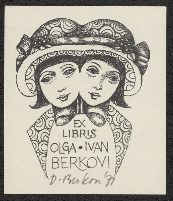 Dagmar Berková-Cirklová – Exlibris Olga a Ivan Berkovi 