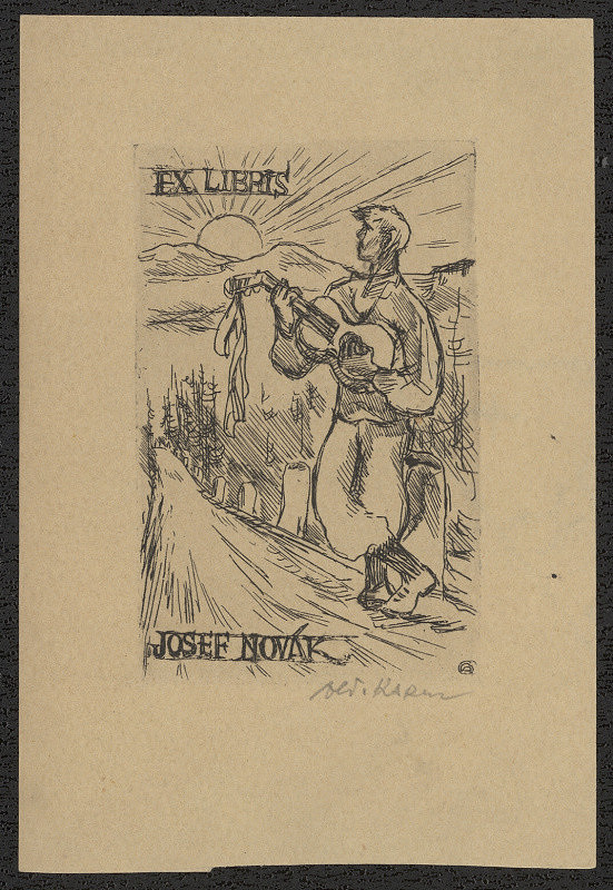 Oldřich Karel – Ex Libris Josef Novák 
