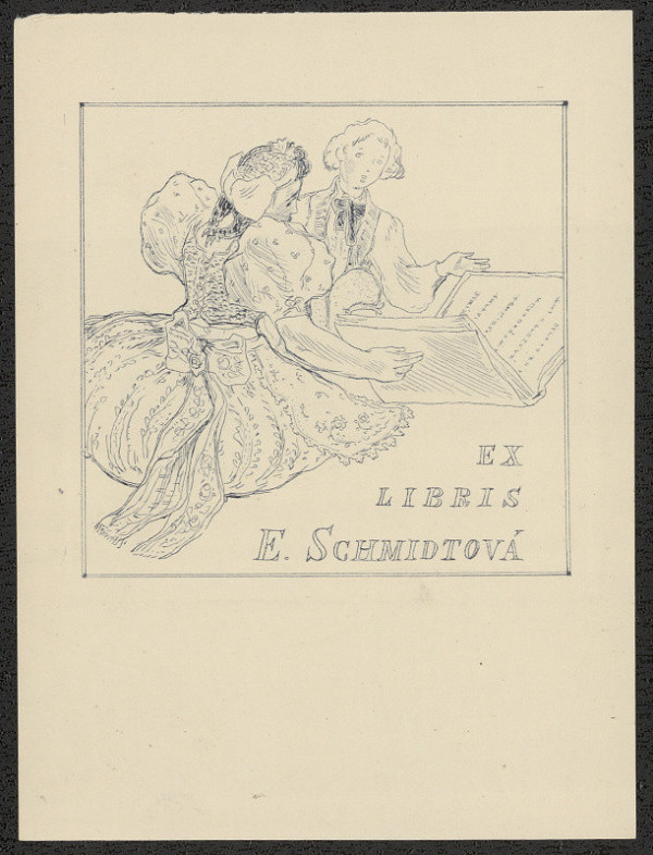 Oldřich Karel – Ex Libris E. Schmidtová 