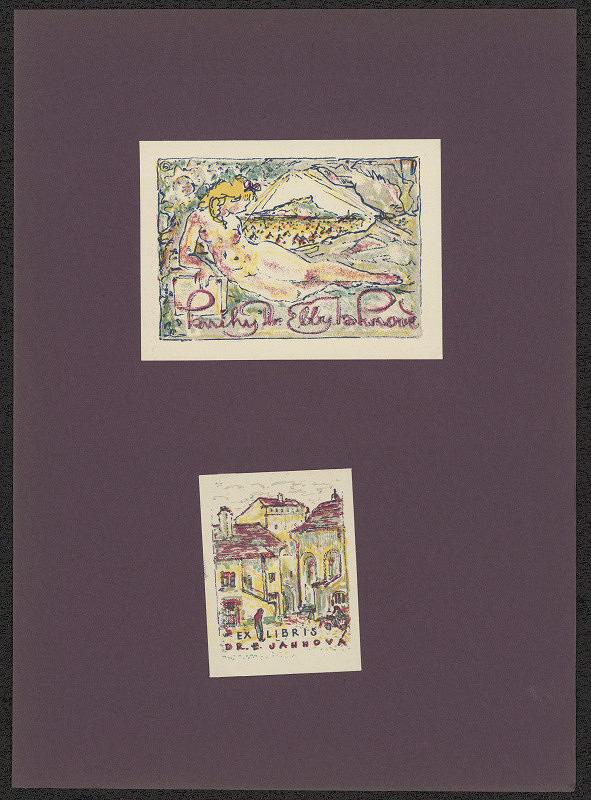 Oldřich Karel – Exlibris Dr. E. Jahnová 