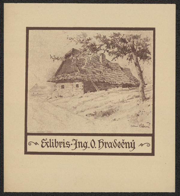Karel Beneš/1881 – Exlibris Ing. O. Hradečný 