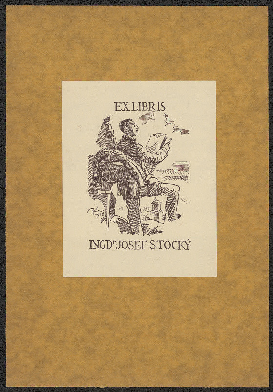 Adolf Kašpar – Ex libris Ing. Dr. Josef Stocký 