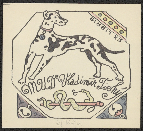 Ladislav Josef Kašpar – Ex libris MUDr. Vladimír Tichý 