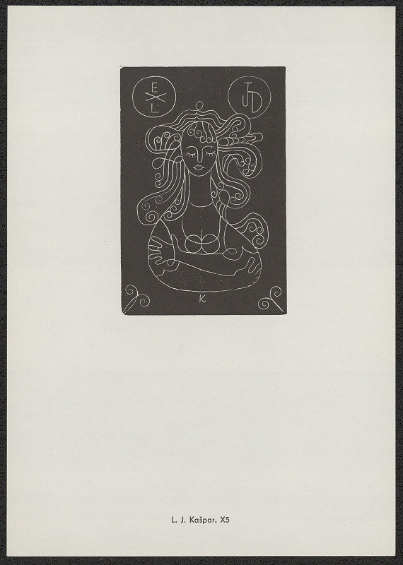 Ladislav Josef Kašpar – Exlibris JD (Jitka Dvořáková) 
