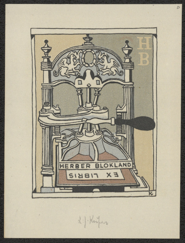 Ladislav Josef Kašpar – Exlibris Herber Blokland 