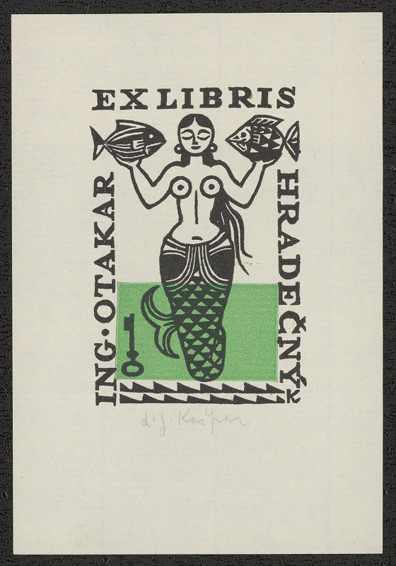 Ladislav Josef Kašpar – EXLIBRIS ING. OTAKAR HRADEČNÝ 