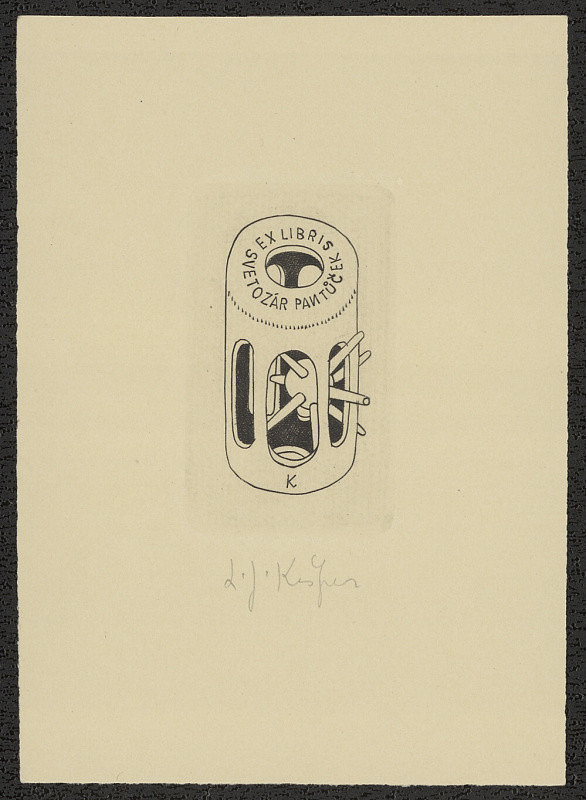 Ladislav Josef Kašpar – EX LIBRIS SVETOZÁR PANTŮČEK 