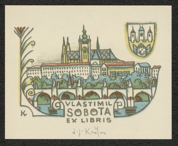 Ladislav Josef Kašpar – VLASTIMIL SOBOTA  EX LIBRIS 