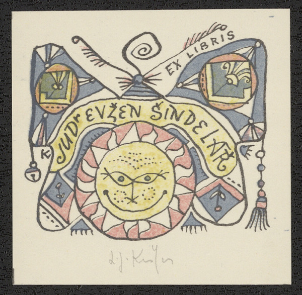 Ladislav Josef Kašpar – EX LIBRIS JUDr. EVŽEN ŠINDELÁŘ 