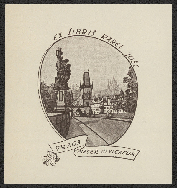 Jiří Keler – EX LIBRIs Karel Just Praga mater civitatum 