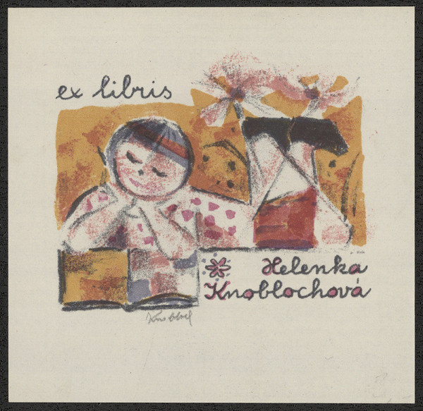 Bohuslav Knobloch – ex libris Helenka Knoblochová 