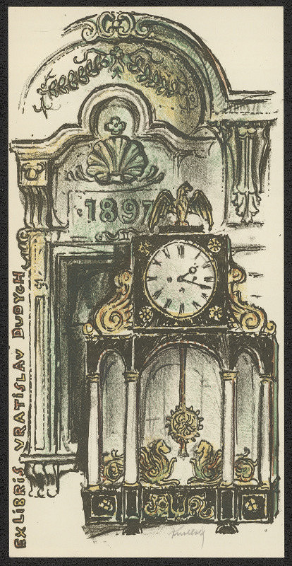 Bohuslav Knobloch – Ex libris Vratislav Dudych. in Chrudim 1974. Bohuslav Knobloch, 10 barevných litografií exlibris. 