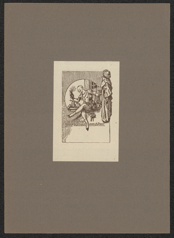 Karel Ladislav Klusáček – Ex libris JUDr. Karel Hubáček 