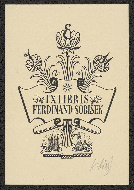 Karel Kinský – Exlibris Ferdinand Sobíšek 
