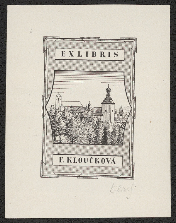 Karel Kinský – Ex libris F. Kloučková 