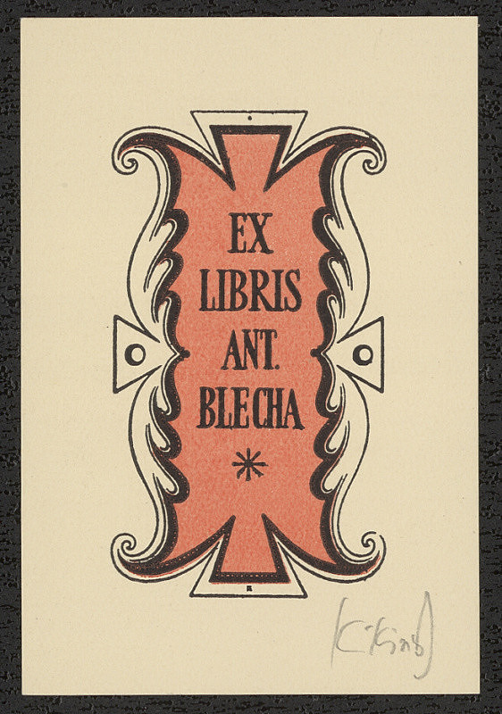 Karel Kinský – Ex libris Ant. Blecha 