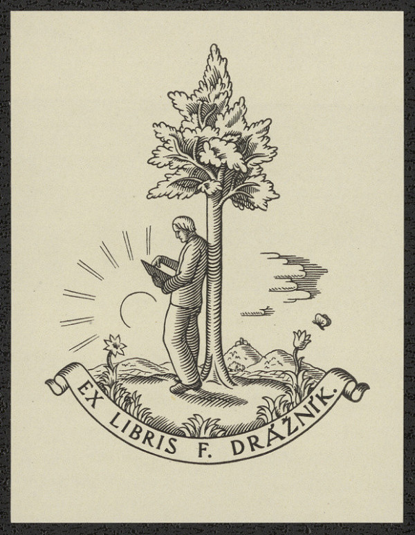 Karel Kinský – Ex libris F. Drážník 