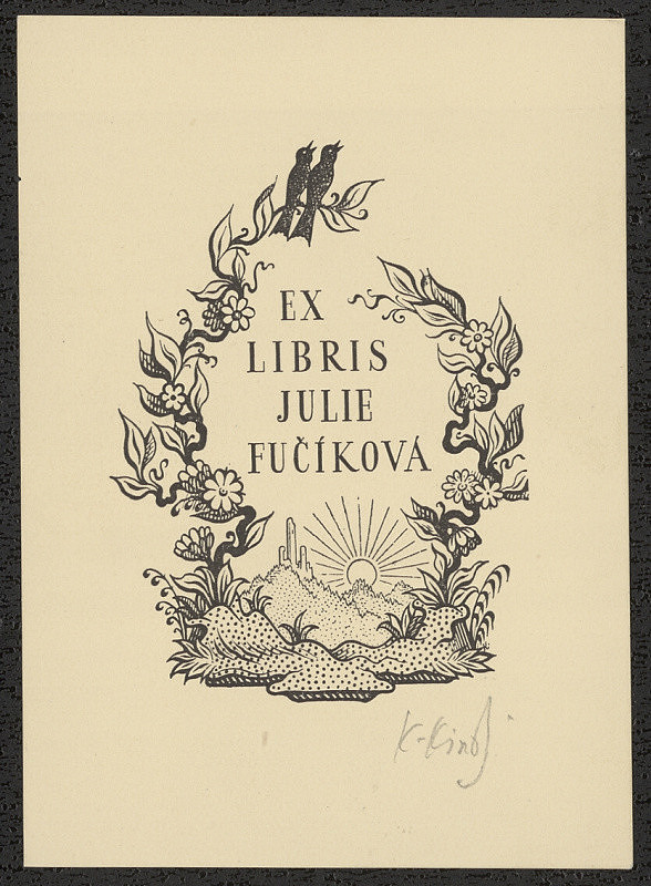 Karel Kinský – Ex libris Julie Fučíková 