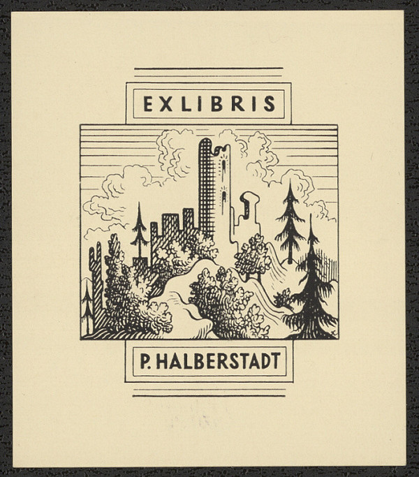 Karel Kinský – Ex libris P. Halberstadt 