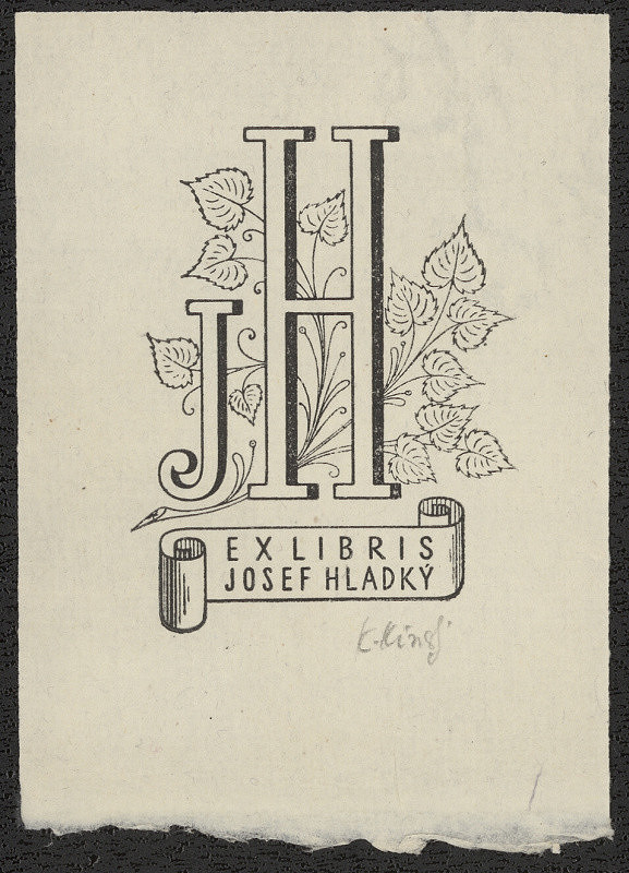 Karel Kinský – Ex libris Josef Hladký 