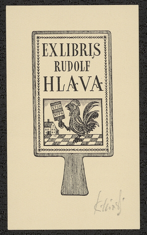 Karel Kinský – Ex libris Rudolf Hlava 