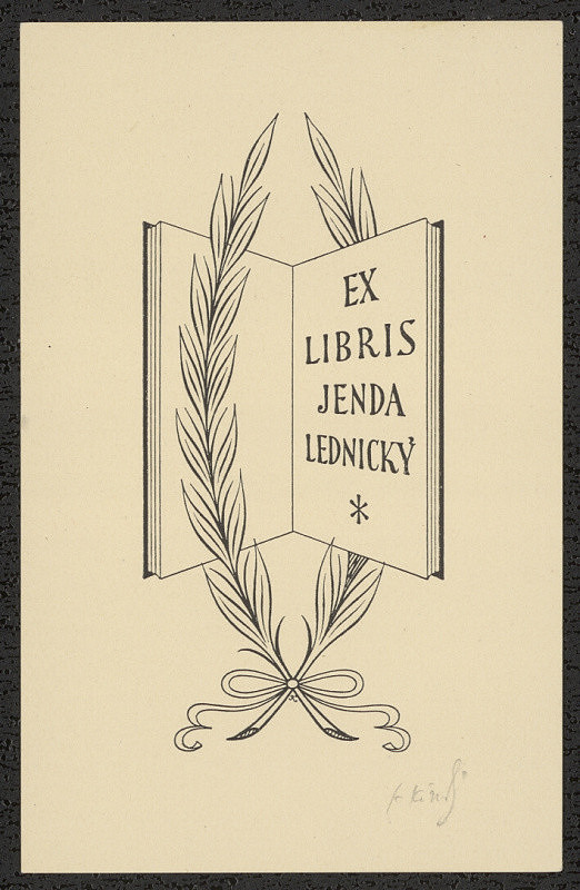 Karel Kinský – Ex libris Jenda Lednický 