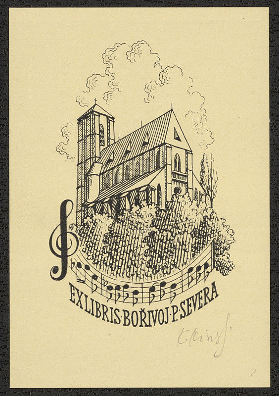 Karel Kinský – Ex libris Bořivoj P. Severa 