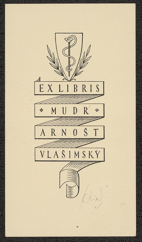 Karel Kinský – Ex libris MUDr. Arnošt Vlašimský 
