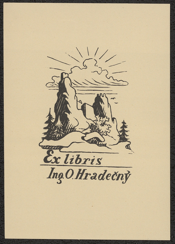 Karel Kinský – Ex libris Ing. O. Hradečný 