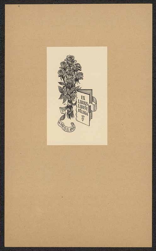 Karel Kinský – Ex libris Libuše Bělská. in Karel Kinský, XVIII. soubor exlibris. Turnov 1943 