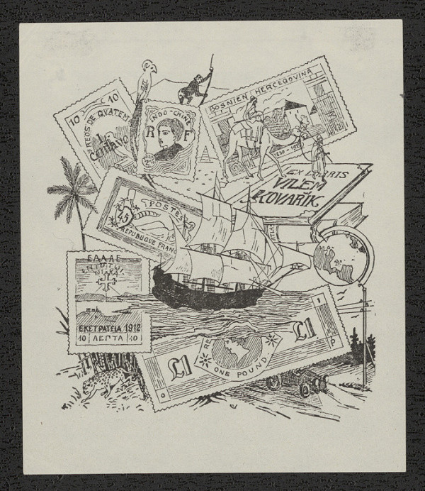 Boh. Kočí – Exlibris Vilém Kovařík 