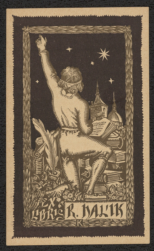 K. Komár – Exlibris R. Halík 