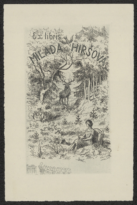 Jan Nep. Kolář – Ex libris Milada Hiršová 