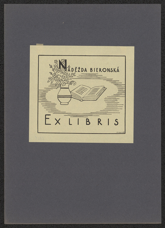 V. Kosař – Ex libris Naděžda Bieronská 