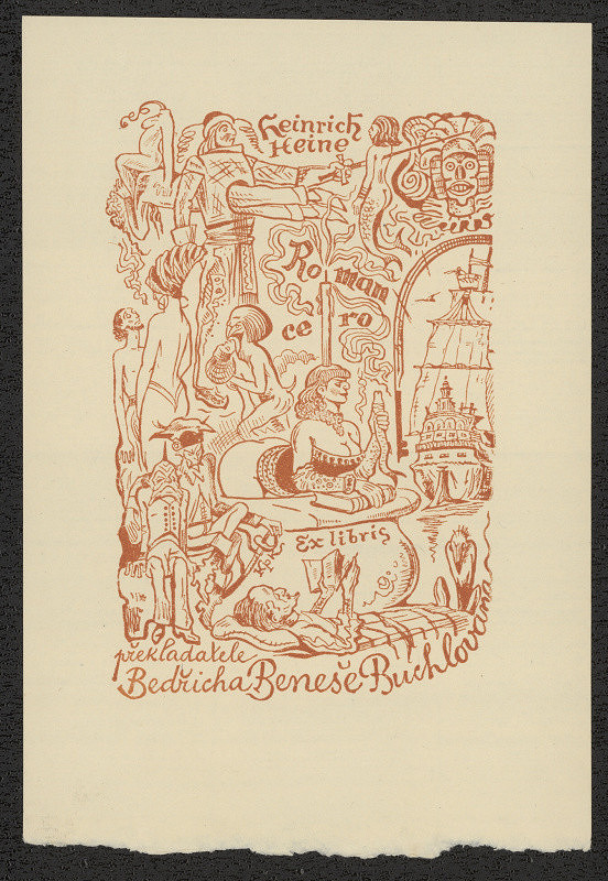 Jan Konůpek – Ex libris překladatele Bedřicha Beneše Buchlovana 